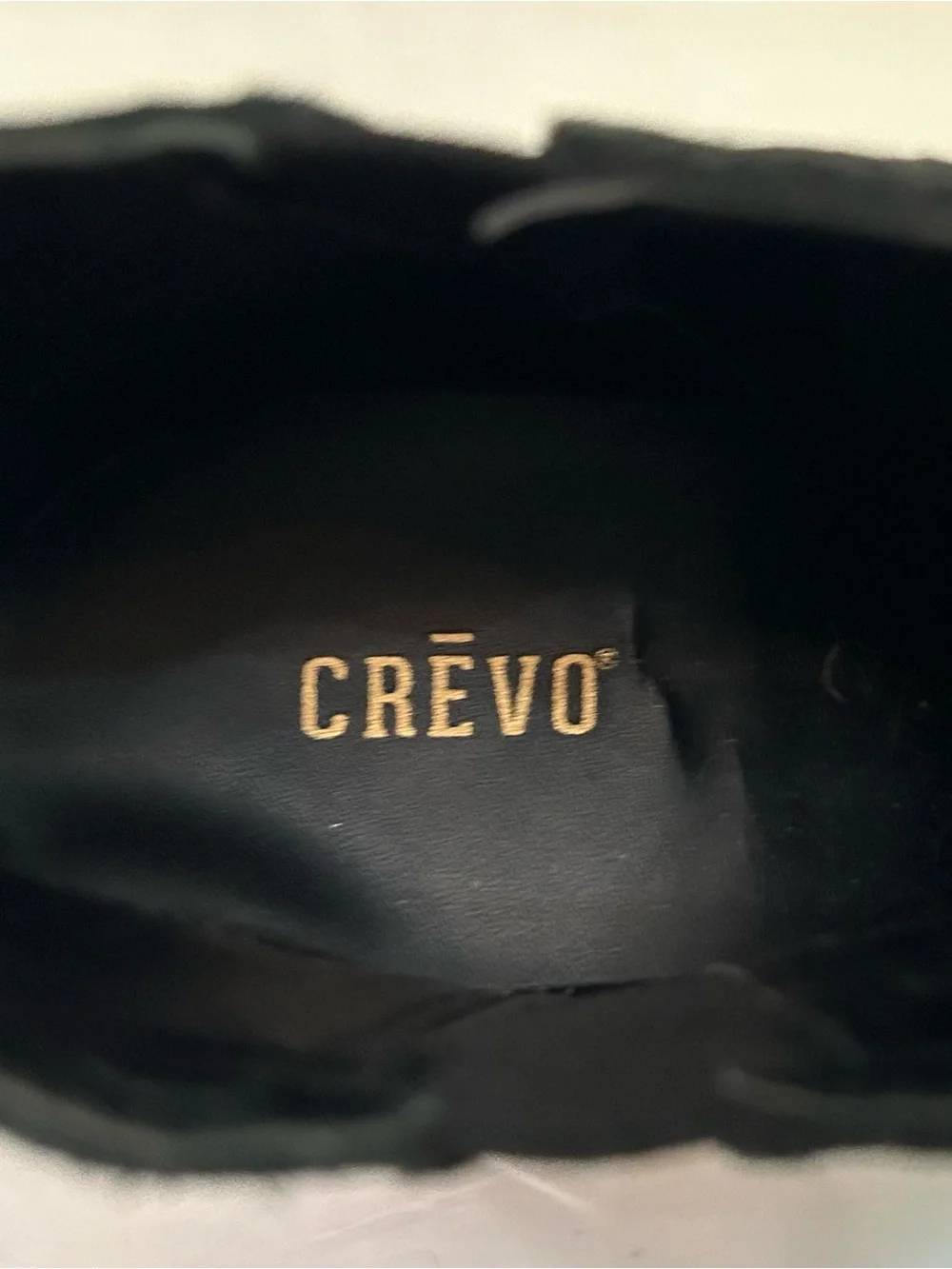 Crevo Black Suede Chukka‎ Boots with Stacked Wood Heel